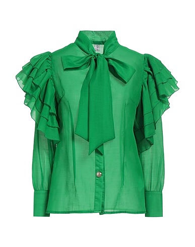 ODI ET AMO Solid color shirts & blouses Green 100% Polyester