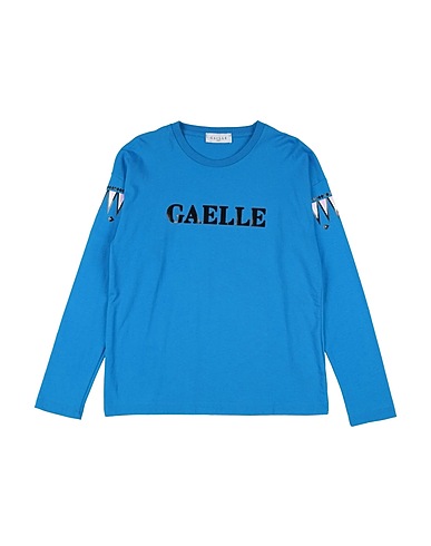 GAëLLE Paris T-shirt Blue 95% Cotton, 5% Elastane