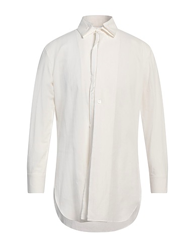 Y'S YOHJI YAMAMOTO Solid colour shirt White 85% Cotton, 15% Linen