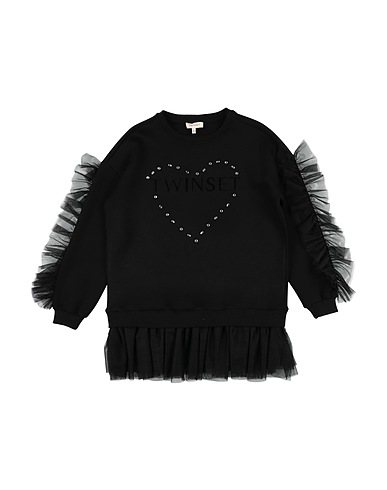 TWINSET Sweatshirt Black 74% Viscose, 17% Polyamide, 9% Elastane, Polyester, Cotton