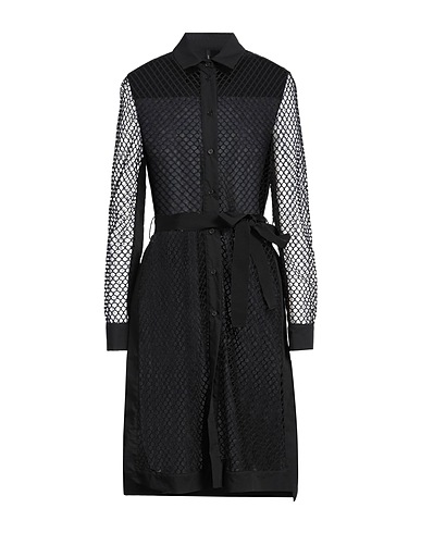 PIERANTONIO GASPARI Midi dress Black 98% Polyester, 2% Elastane, Cotton