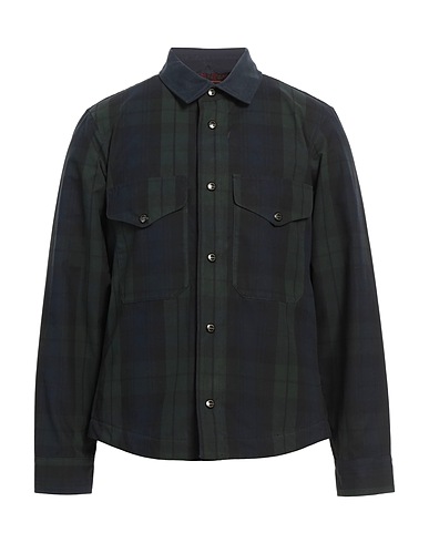 MANIFATTURA CECCARELLI Checked shirt Navy 100% Cotton