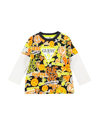 GUESS T-shirt Black 100% Cotton