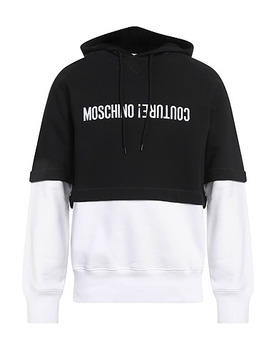 MOSCHINO Hooded track jacket  Black 100% Cotton