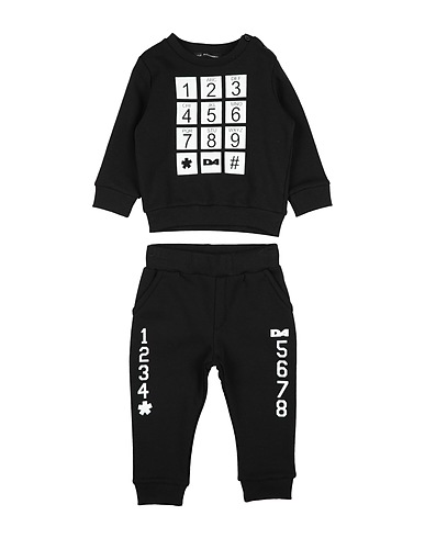 DANIELE ALESSANDRINI Baby co-ord  Black 70% Cotton, 30% Polyester