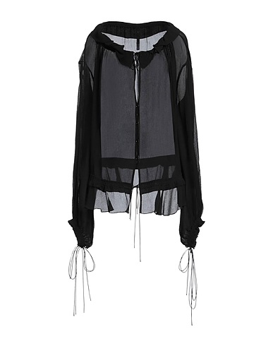 PETAR PETROV Solid color shirts & blouses NERO 100% Silk