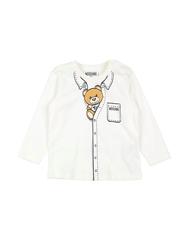 MOSCHINO BABY T-shirt Ivory 100% Cotton, Elastane