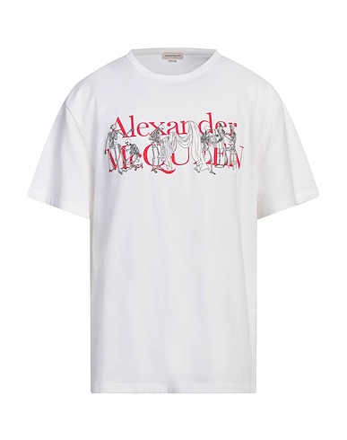 MCQUEEN T-shirt White 100% Cotton, Viscose, Polyester