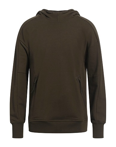 C.P. COMPANY Hooded track jacket  Military green 100% Cotton