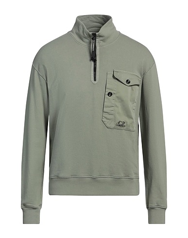 C.P. COMPANY Sweatshirt Military green 100% Cotton, Elastane