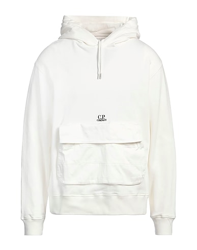 C.P. COMPANY Hooded sweatshirt White 100% Cotton, Elastane