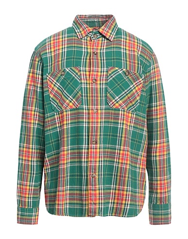 BROOKSFIELD Camicia a quadri Verde 100% Cotone