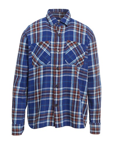 BROOKSFIELD Checked shirt Blue 100% Cotton