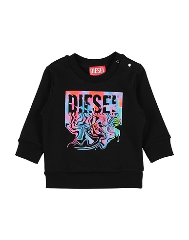 DIESEL Felpa Nero 100% Cotone, Elastan