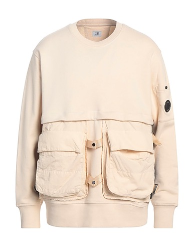 C.P. COMPANY Sweatshirt Cream 100% Cotton