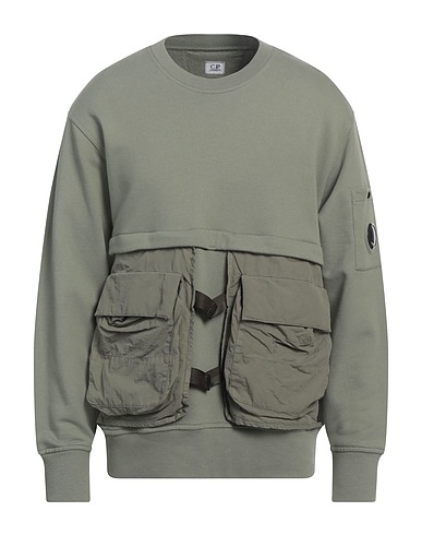 C.P. COMPANY Felpa Verde militare 100% Cotone