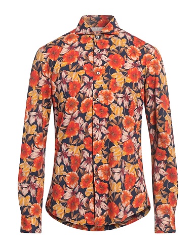 BRIAN DALES Patterned shirt Navy blue 86% Polyamide, 14% Elastane