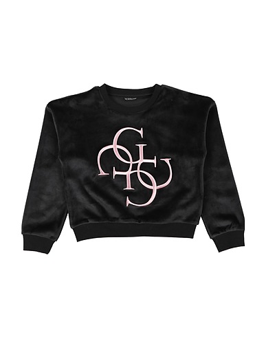 GUESS Sweatshirt Black 95% Polyester, 5% Elastane