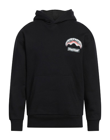 SPRAYGROUND Hooded track jacket  Black 100% Cotton, Elastane