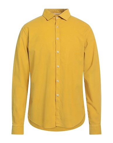 AT.P.CO Solid colour shirt Marigold 97% Cotton, 3% Elastane