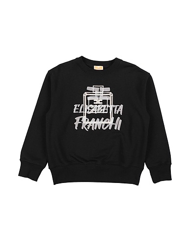 ELISABETTA FRANCHI Sweatshirt Black 65% Cotton, 35% Polyester