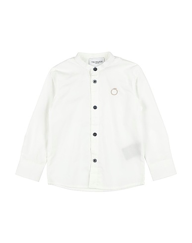 TRUSSARDI JUNIOR Solid colour shirt BIANCO 100% Cotton