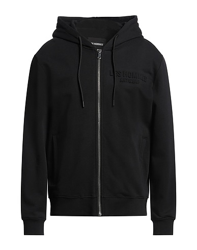 LES HOMMES Hoodie Schwarz 100% Baumwolle