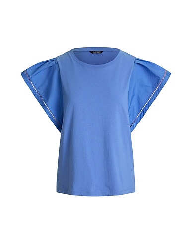LAUREN RALPH LAUREN Top JERSEY FLUTTER-SLEEVE TEE
 Bleu clair 60% Coton, 40% Modal