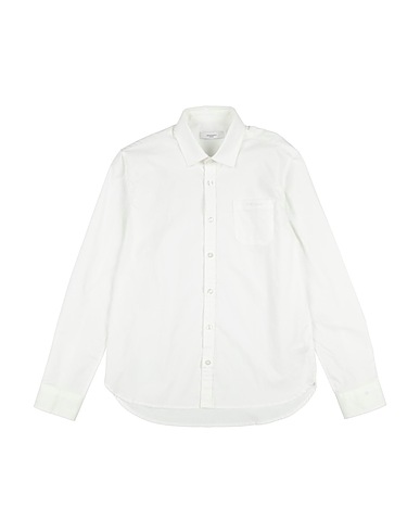 JECKERSON Solid color shirt White 97% Cotton, 3% Elastane
