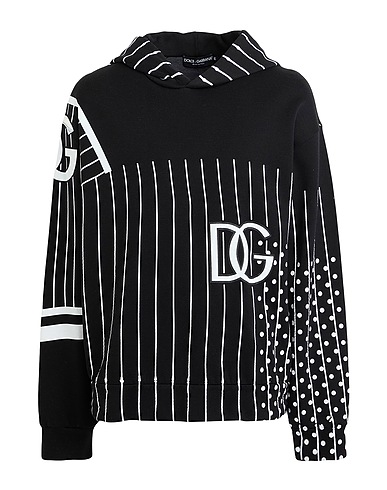 DOLCE&GABBANA Φούτερ Μαύρο 70% Βαμβάκι, 30% Πολυαμίδη