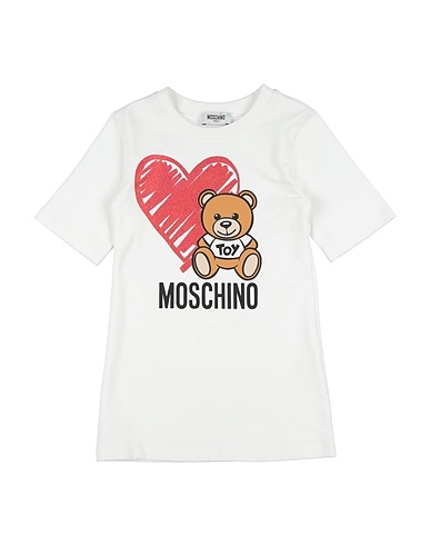 MOSCHINO TEEN Vestito Bianco 95% Cotone, 5% Elastan