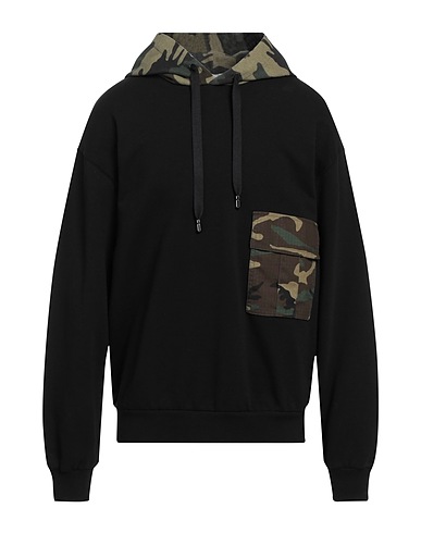 DOLCE&GABBANA Hooded track jacket  Black 100% Cotton
