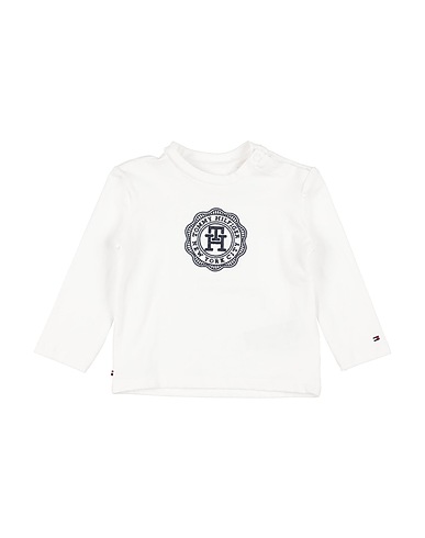 TOMMY HILFIGER T-shirt White 93% Cotton, 7% Elastane