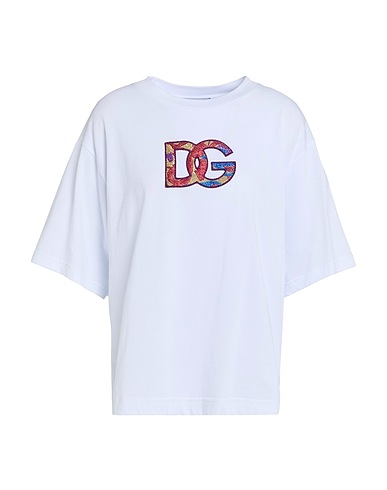 DOLCE&GABBANA Ｔシャツ ホワイト コットン 100% / 金属化ポリエステル / ナイロン