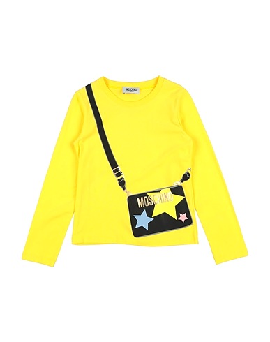 MOSCHINO TEEN T-Shirt Gelb 95% Baumwolle, 5% Elastan