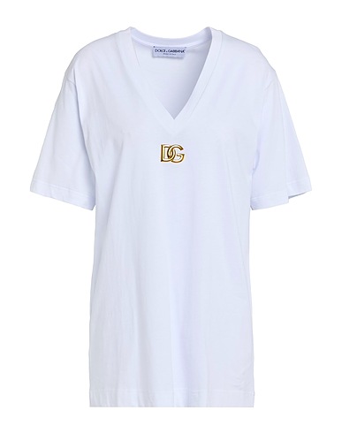 DOLCE&GABBANA Basic T-shirt White 100% Cotton, PVC - Polyvinyl chloride, Polyester