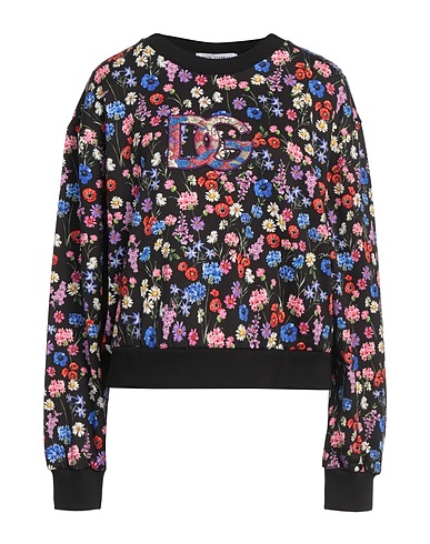 DOLCE&GABBANA Sweatshirt Black 100% Cotton, Metallic Polyester, Polyamide