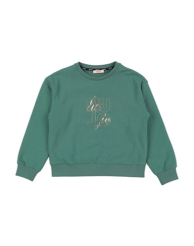 LIU •JO Sweatshirt Green 95% Cotton, 5% Elastane