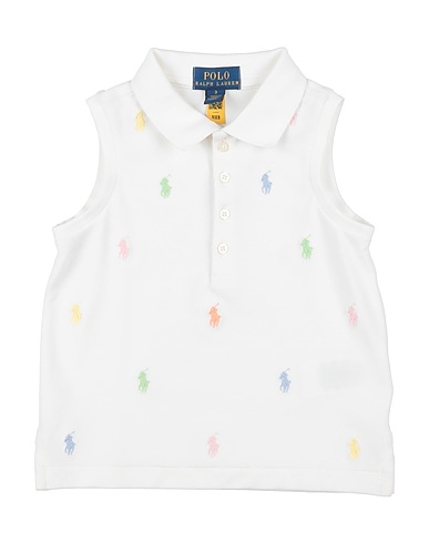 POLO RALPH LAUREN Polo shirt POLO PONY SLEEVELESS MESH POLO SHIRT White 98% Cotton, 2% Elastane