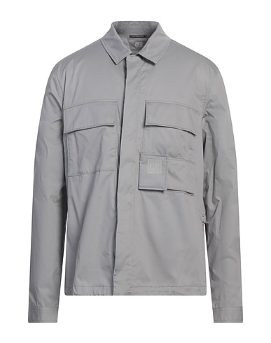 C.P. COMPANY Solid color shirt Grey 100% Cotton