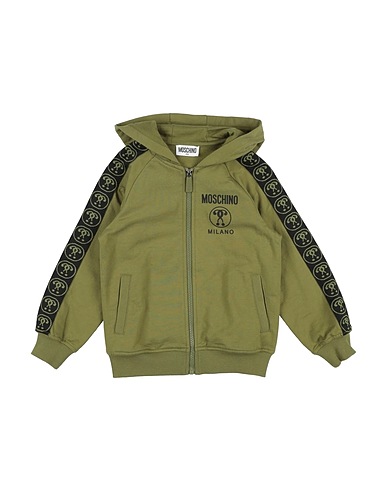 MOSCHINO KID Sweatshirt Military green 100% Cotton, Elastane