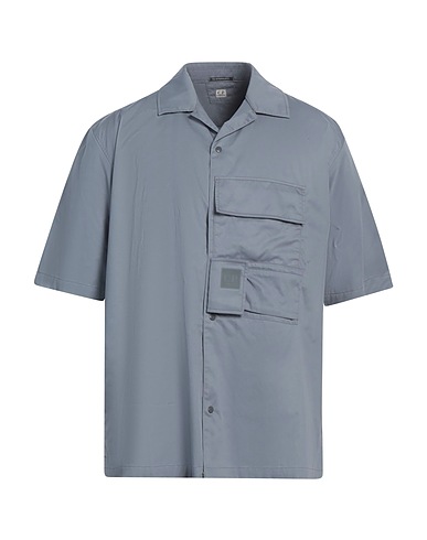 C.P. COMPANY Solid color shirt Grey 100% Cotton