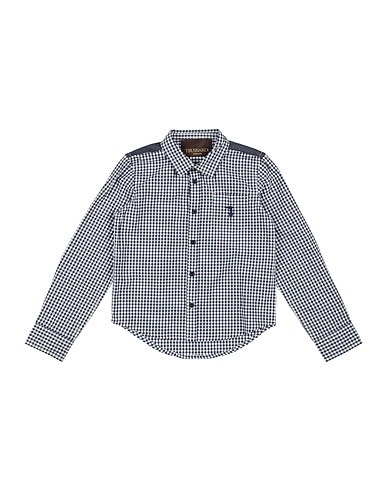 TRUSSARDI JUNIOR Patterned shirt Navy blue 55% Rayon, 45% Nylon