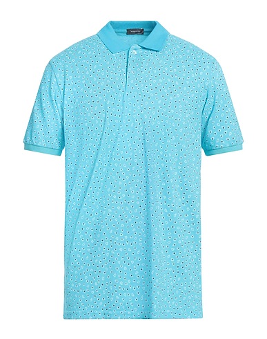 ROSSOPURO Polo shirt Azure 100% Cotton