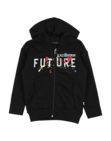 DANIELE ALESSANDRINI Sweatshirt Black 70% Cotton, 30% Polyester