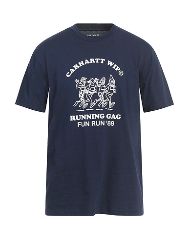 CARHARTT T-shirt Navy blue 100% Cotton
