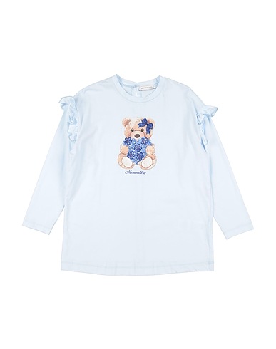 MONNALISA T-shirt Sky blue 100% Cotton