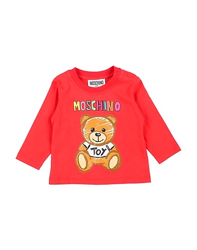 MOSCHINO BABY T-shirt Red 100% Cotton, Elastane