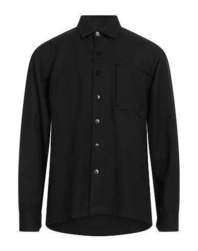 COSTUMEIN Solid colour shirt Black 100% Virgin Wool
