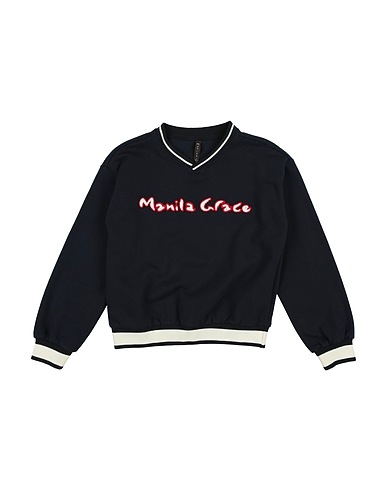 MANILA GRACE Sweatshirt Midnight blue 80% Cotton, 20% Polyester